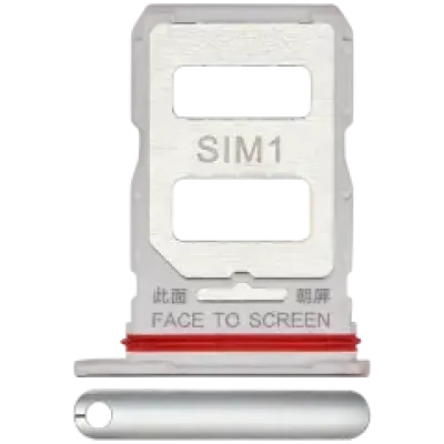 Лоток SIM для Xiaomi 12T / 12T Pro (сріблястий)