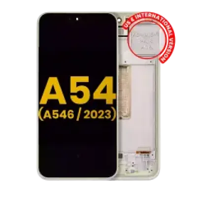 Дисплейний модуль (OLED) з рамкою для Samsung Galaxy A54 5G (A546 / 2023) (US & International Version) (Refurbished) (Lime)