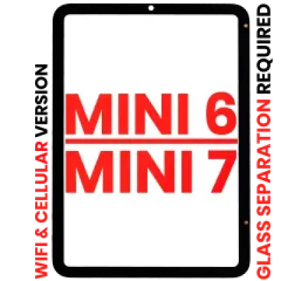 Тачскрін для iPad Mini 6 (2021) / Mini 7 (2024) (WiFi / Cellular) (OCA Pre-Installed & Glass Separation Required) (Aftermarket Plus) (всі кольори)