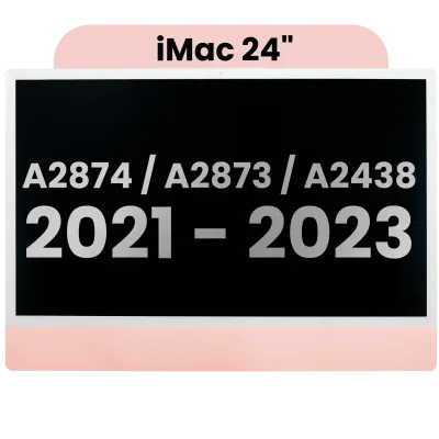 Дисплейний модуль LCD для iMac 24" A2874 / A2873 (2023) / A2438 / A2439 (2021) (LG204A-215 LM235UH1 SDD1) (Used OEM Pull: Grade A) （Small Camera hole） (рожевий)