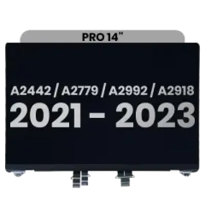 Дисплейний модуль LCD для MacBook Pro 14" (A2442 / Late 2021) / (A2779 / Late 2023 ) / (A2918 / Late 2023) (з передвстановленим кабелем датчика кута кришки) (Used OEM Pull: Grade B) (Space Gray)