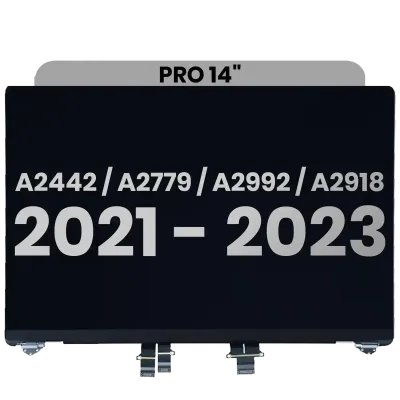 Дисплейний модуль LCD для MacBook Pro 14" (A2442 / Late 2021) / (A2779 / Late 2023 ) / (A2918 / Late 2023) (з передвстановленим кабелем датчика кута кришки) (Used OEM Pull: Grade A) (Space Gray)