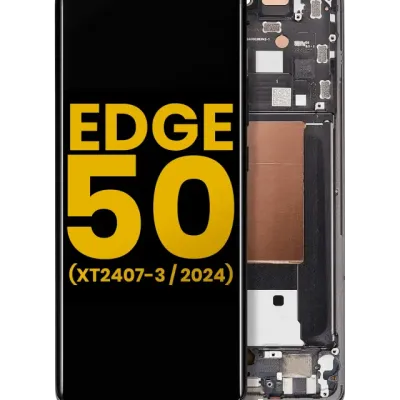 OLED Assembly With Frame For Motorola Moto Edge 50 (XT2407-3 / 2024) (Refurbished) (Koala Gray)