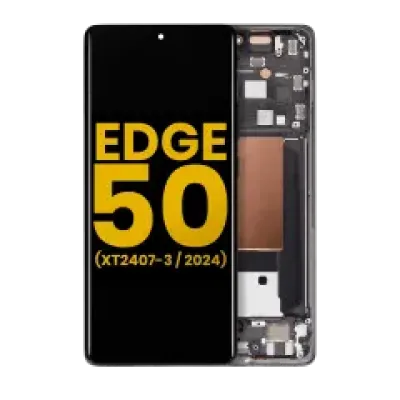 Дисплейний модуль OLED з рамкою для Motorola Moto Edge 50 (XT2407-3 / 2024) (Refurbished) (Koala Gray)