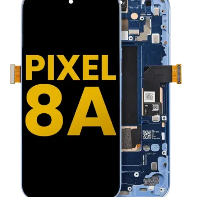 OLED Assembly With Frame (With Fingerprint Sensor) For Google Pixel 8A (Refurbished) (Bay)
