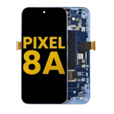 Дисплейний модуль OLED з рамкою (з датчиком відбитків) для Google Pixel 8A (Refurbished) (Bay)