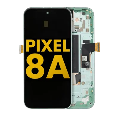 OLED Assembly With Frame (With Fingerprint Sensor) For Google Pixel 8A (Refurbished) (Aloe)