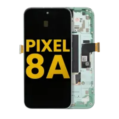 Дисплейний модуль OLED з рамкою (з датчиком відбитків) для Google Pixel 8A (Refurbished) (Aloe)