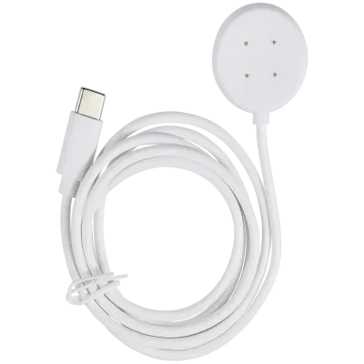 Google USB-C Magnetic Watch Charging Cable for Pixel Watch Series 2, Series 3 (1m / 3 ft) (OEM Grade A, Bulk Packaging) (White)