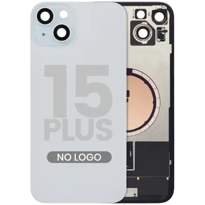 Заднє скло з магнітом MagSafe для iPhone 15 Plus (No Logo) (Aftermarket) (синій)
