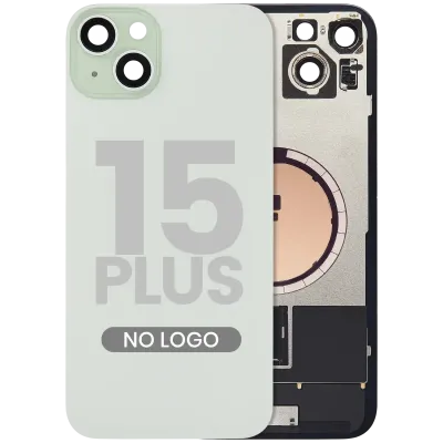 Заднє скло з магнітом MagSafe для iPhone 15 Plus (No Logo) (Aftermarket) (зелений)