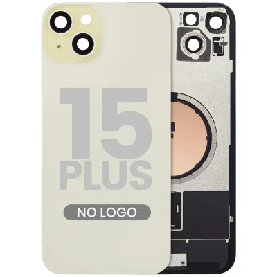 Заднє скло з магнітом MagSafe для iPhone 15 Plus (No Logo) (Aftermarket) (жовтий)