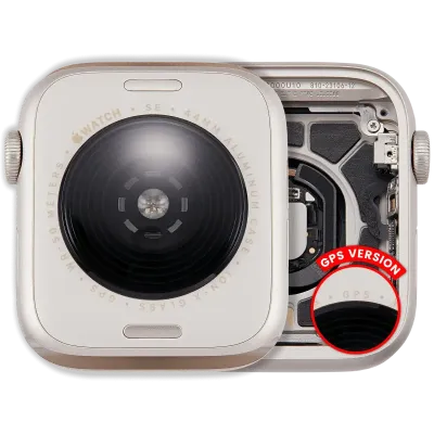 Housing Assembly For Watch Series SE 3rd (44MM) (Used OEM Pull: Grade A) (GPS Version) (Aluminum / Starlight)