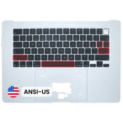 Топкейс з клавіатурою (ANSI US) для MacBook Air 15" A3448 (2026) (Genuine OEM) (сріблястий)