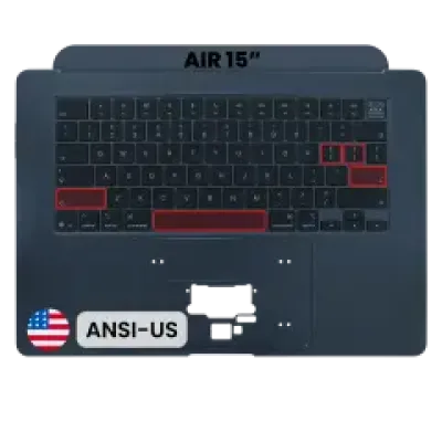 Топкейс з клавіатурою (ANSI US) для MacBook Air 15" A3448 (2026) (Genuine OEM) (Midnight)