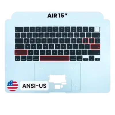 Топкейс з клавіатурою (ANSI US) для MacBook Air 15" A3448 (2026) (Genuine OEM) (Sky Blue)