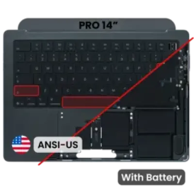 Топкейс з акумулятором і клавіатурою (ANSI US) для MacBook Pro 14" A3426 / A3427 (2026) M5 Pro / Max (Genuine OEM) (Space Black)