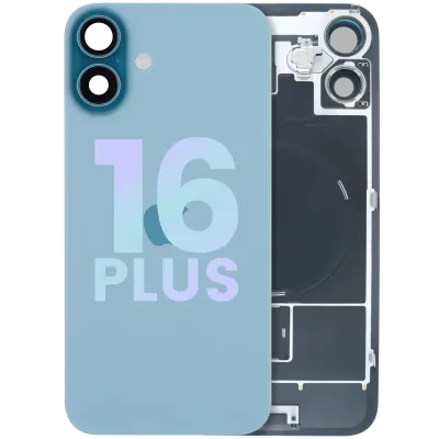 Back Glass w/ MagSafe Magnet & NFC & Flashlight Flex For iPhone 16 Plus (Service Pack) (Teal)