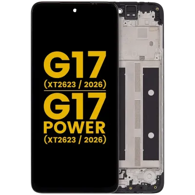 Дисплейний модуль LCD з рамкою для Motorola Moto G17 (XT2623 / 2026) / G17 Power (XT2623 / 2026) (Refurbished) (Усі кольори)
