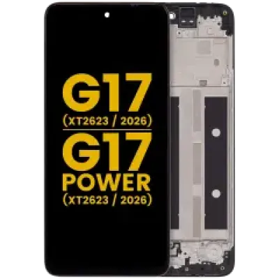 Дисплейний модуль LCD з рамкою для Motorola Moto G17 (XT2623 / 2026) / G17 Power (XT2623 / 2026) (Refurbished) (Усі кольори)