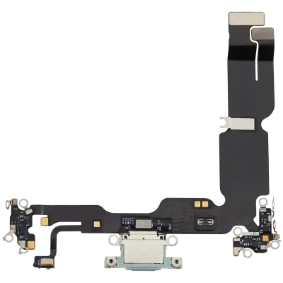 Charging Port Flex Cable For iPhone 15 Plus (Used OEM Pull) (Green)