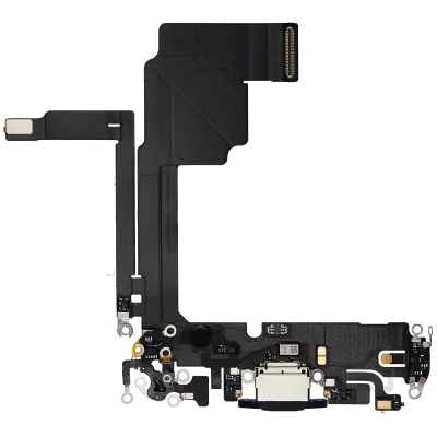 Charging Port Flex Cable For iPhone 15 Pro (Used OEM Pull) (Blue Titanium)