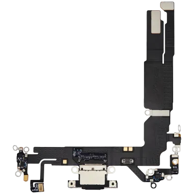 Шлейф зарядки для iPhone 16 (Used OEM Pull) (чорний)