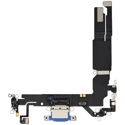 Charging Port Flex Cable For iPhone 16 (Used OEM Pull) (Ultramarine)