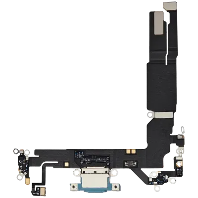 Charging Port Flex Cable For iPhone 16 (Used OEM Pull) (Teal)