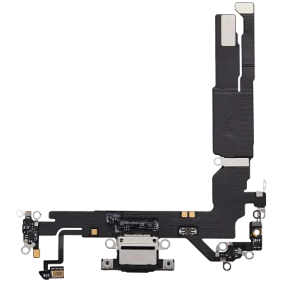 Charging Port Flex Cable For iPhone 17 (Used OEM Pull) (Black)