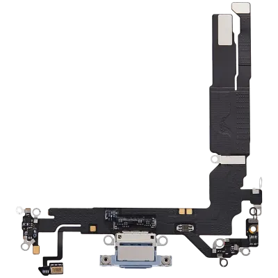 Charging Port Flex Cable For iPhone 17 (Used OEM Pull) (Mist Blue)