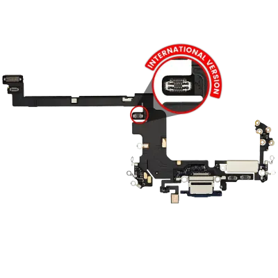 Charging Port Flex Cable For iPhone 17 Pro (Used OEM Pull) (International Version) (Deep Blue)