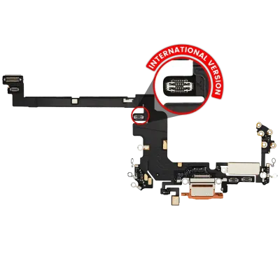 Charging Port Flex Cable For iPhone 17 Pro (Used OEM Pull) (International Version) (Cosmic Orange)