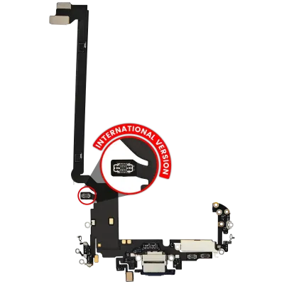 Charging Port Flex Cable For iPhone 17 Pro Max (Used OEM Pull) (International Version) (Deep Blue)