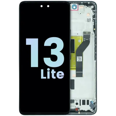 Дисплейний модуль (OLED) з рамкою для Xiaomi 13 Lite (Service Pack) (чорний)