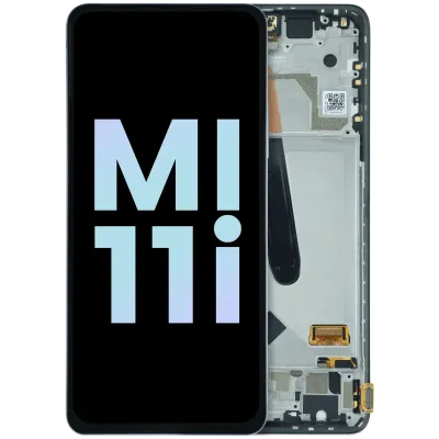 OLED Assembly With Frame for Xiaomi Mi 11i (Service Pack) (Frosty White)