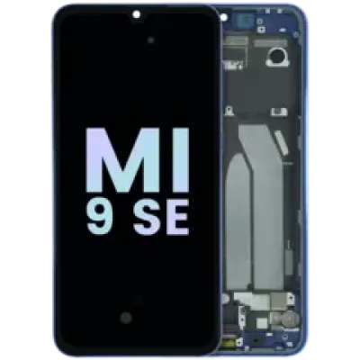 Дисплейний модуль (OLED) з рамкою для Xiaomi Mi 9 SE (Service Pack) (синій)