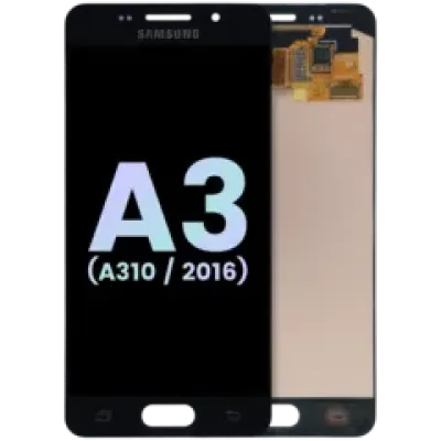Дисплейний модуль (OLED) без рамки для Samsung Galaxy A3 (A310 / 2016) (Service Pack) (чорний)