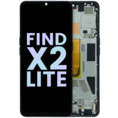 Дисплейний модуль (OLED) з рамкою для Oppo Find X2 Lite (2020) (Service Pack) (Moonlight Black)