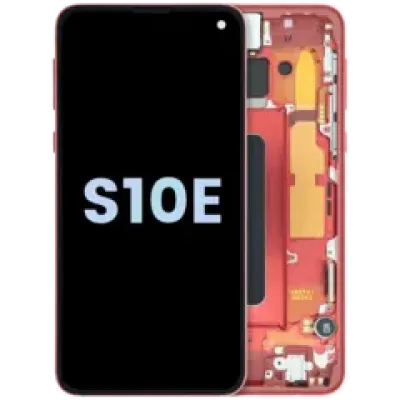 Дисплейний модуль (OLED) з рамкою для Samsung Galaxy S10e (Service Pack) (Cardinal Red)