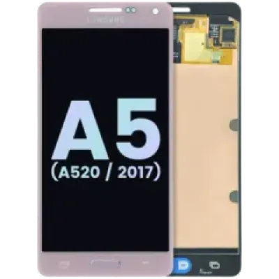 Дисплейний модуль (OLED) з рамкою для Samsung Galaxy A5 (A520 / 2017) (Service Pack) (Peach Cloud)