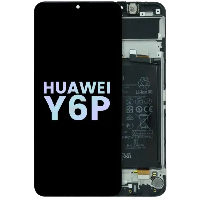 Дисплейний модуль (LCD) з рамкою для Huawei Y6P (2020) (Service Pack) (Midnight Black)