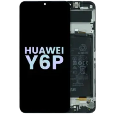 Дисплейний модуль (LCD) з рамкою для Huawei Y6P (2020) (Service Pack) (Midnight Black)