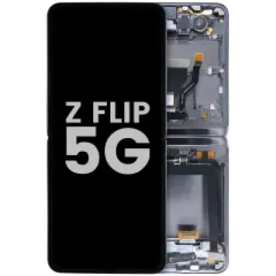 Внутрішній дисплейний модуль (OLED) для Samsung Galaxy Z Flip 5G (US & International) (Used OEM Pull Grade B) (Mystic Black)