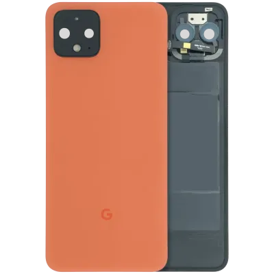 Back Glass For Google Pixel 4 (Genuine OEM) (Oh So Orange)