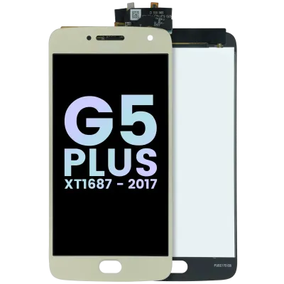 Дисплейний модуль (LCD) без рамки для Motorola Moto G5 Plus (XT1687 / 2017) (Genuine OEM) (золотий)