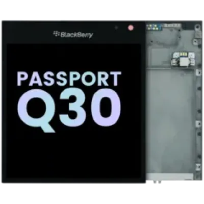 Дисплейний модуль (LCD) з рамкою для BlackBerry Passport Q30 (Genuine OEM) (чорний)