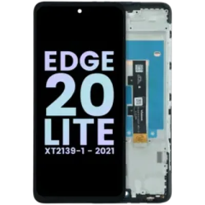 Дисплейний модуль (OLED) з рамкою для Motorola Edge 20 Lite (XT2139-1 / 2021) (Genuine OEM) (усі кольори)