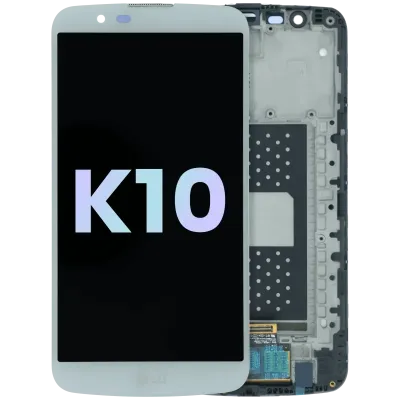 Дисплейний модуль (LCD) з рамкою для LG K10 (Genuine OEM) (білий)
