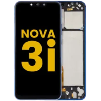 Дисплейний модуль (LCD) з рамкою для Huawei Nova 3i (2018) (Refurbished) (синій)